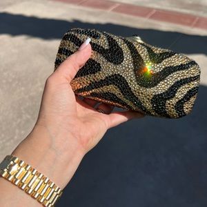 COPY - Animal print Judith Leiber crystal clutch